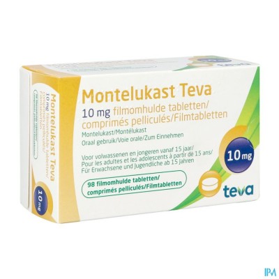 Montelukast Teva 10mg Filmomh Tabl 98 X 10mg