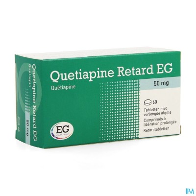 Quetiapine Retard EG 50Mg Verl.Afgifte Tabl  60