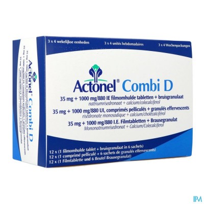 Actonel Combi D Comp 12 X 35mg + 72 Zakje Bruis2,5