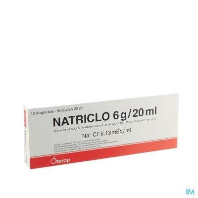 NATRICLO AMP INJ 10 X 6 G/20 ML