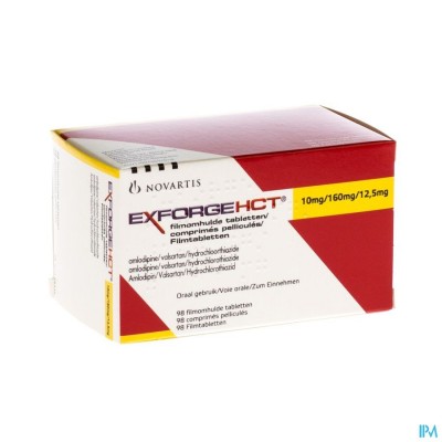 Exforge Hct 10mg/160mg/12,5mg Comp Omhulde 98