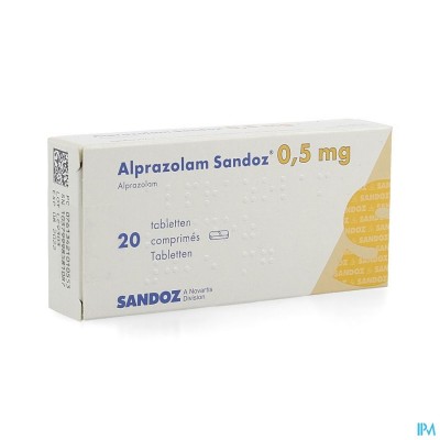 Alprazolam Sandoz 0,50mg Comp 20 X 0,50mg