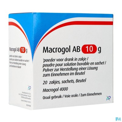 Macrogol Ab 10g Pdr Voor Drank Zakje 20