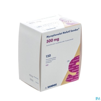 Mycofenolaat Mofetil Sandoz 500mg Filmomh Tabl 150