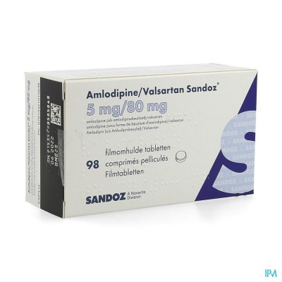 Amlodipine Valsartan Sandoz 5mg/ 80mg Comp 98
