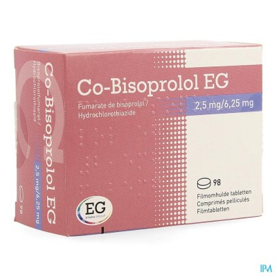 Co Bisoprolol EG 2,5 Mg/6,25 Mg Filmomh Tabl 98