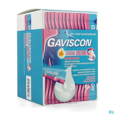 Gaviscon Antizuur-antireflux Orale Susp Zakje 48