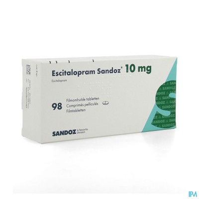 Escitalopram Sandoz 10mg Filmomh Tabl 98 X 10mg