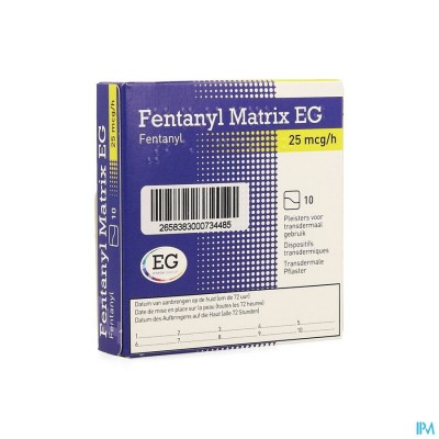 Fentanyl Matrix EG 25,0Ug Pleist Transderm 10