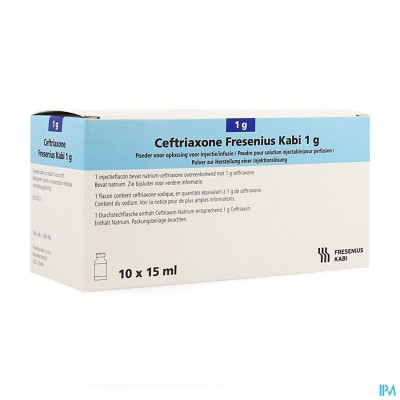 Ceftriaxone Fresenius Kabi 1g 15ml Vial