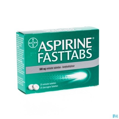 Aspirine Fasttabs 500mg Filmomh Tabl 20