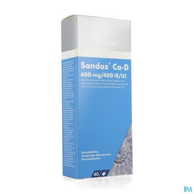 Sandoz Ca D 600mg/400ie Comp Eff 40