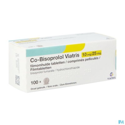 Co Bisoprolol Viatris 10mg/25,0mg Omhulde Tabl 100