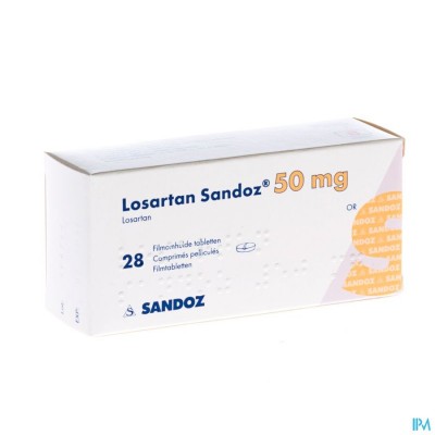 Losartan Sandoz 50mg Tabl 28 X 50mg