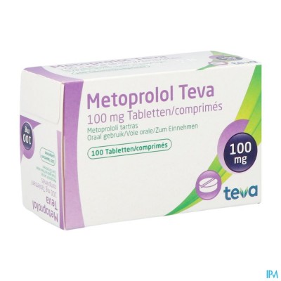 Metoprolol 100mg Teva Comp 100 X 100mg