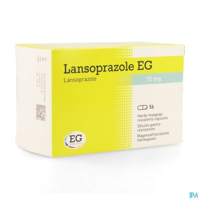 LANSOPRAZOLE EG 15 MG CAPS 56 X 15 MG