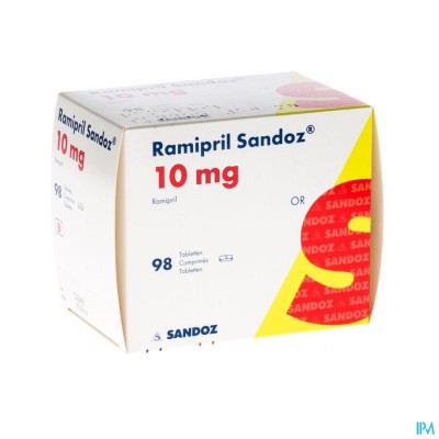 Ramipril Sandoz 10,0mg Tabl 98 X 10,0mg