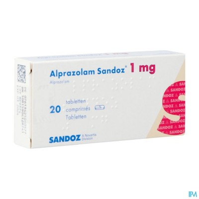 Alprazolam Sandoz 1,00mg Comp 20 X 1,00mg