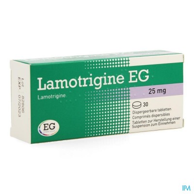 Lamotrigine EG  25Mg Tabl Disp 30X25Mg