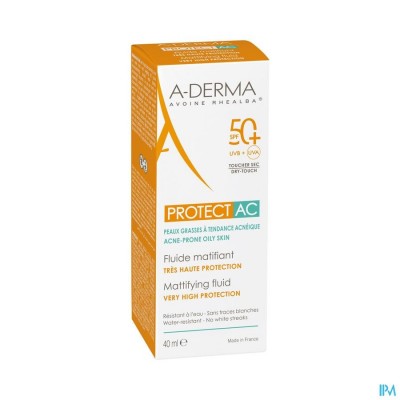 Aderma Protect Ac Fluide Matterend Spf50+ 40ml