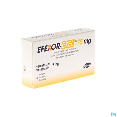 Efexor Exel 75mg Caps Verlengde Afgifte 28