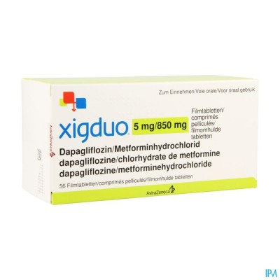 XIGDUO 5 MG/ 850 MG FILMOMH TABL 56