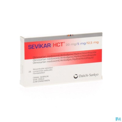 Sevikar Hct 20mg/5mg/12,5mg Filmomh Tabl 28