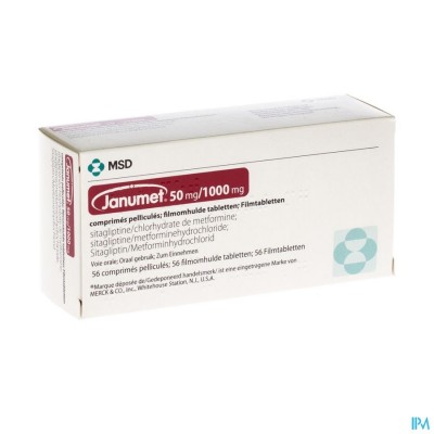 Janumet 50/1000mg Filmomh Tabl 56