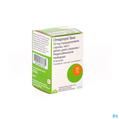 Omeprazol Teva 20mg Caps Maagsapresis Hard Pot 14