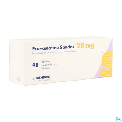 Pravastatine Sandoz 20mg Tabl 98