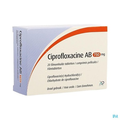 Ciprofloxacine Ab 750mg Filmomh Tabl 20 X 750mg