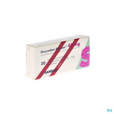 Oxycodon 40mg Sandoz Verlengde Afgifte 30