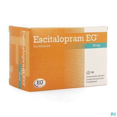 Escitalopram EG 20 Mg Filmomh Tabl 98 X 20 Mg