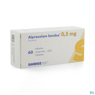 Alprazolam Sandoz 0,50mg Comp 60 X 0,50mg