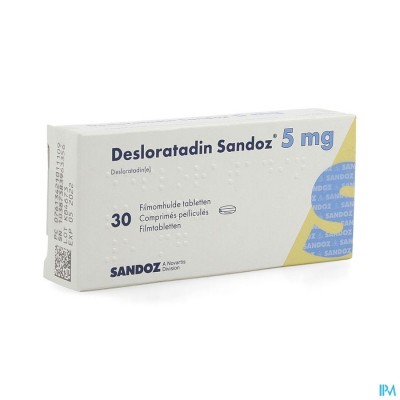 Desloratadine Sandoz 5mg Filmomh Tabl 30 X 5mg