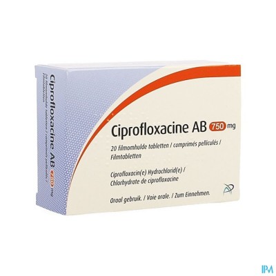 Ciprofloxacine Ab 750mg Filmomh Tabl 20 X 750mg