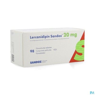 Lercanidipin Sandoz 20mg Comp 98 X 20mg