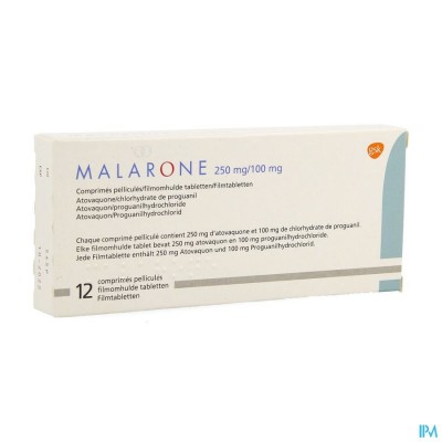 Malarone Tabl 12 X 250mg/100mg