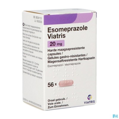 Esomeprazole Viatris 20mg Caps 56