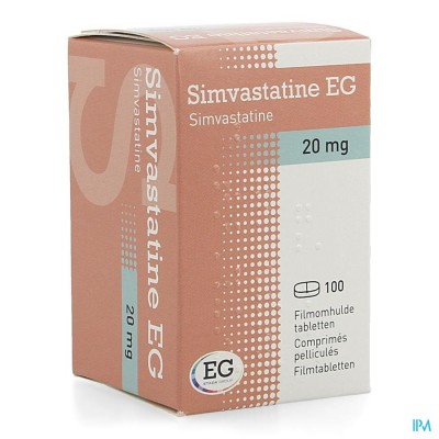 Simvastatine EG 20 Mg Filmomh Tabl 100X20Mg Flacon