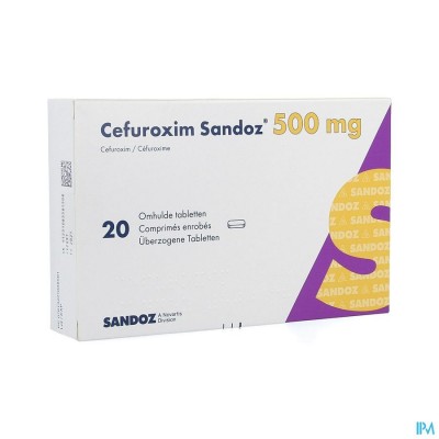 Cefuroxim Sandoz 500mg Film Omhulde 20