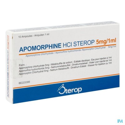 Apomorphine Hcl Amp 10x 5mg/1ml