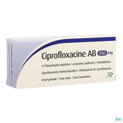 Ciprofloxacine Ab 250mg Filmomh Tabl 10 X 250mg