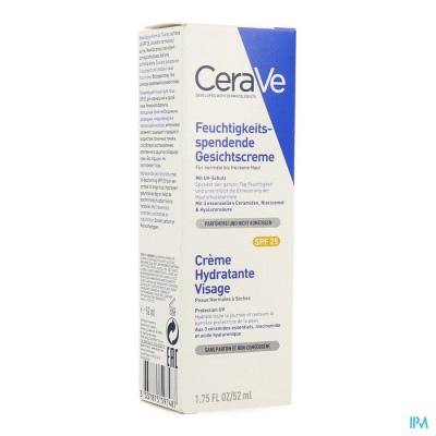 Cerave Creme Hydraterend Gezicht Ip25 52ml