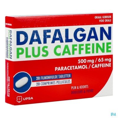Dafalgan Plus Caffeine 500mg/65mg Filmomh Tabl 20
