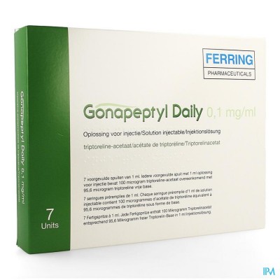 Gonapeptyl Daily 0,1mg/ml Opl Inj Voorgev.spuit 7