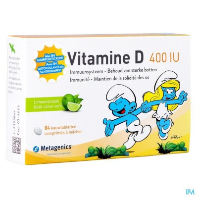 Vitamine D 400iu Metagenics Smurfen Comp 84