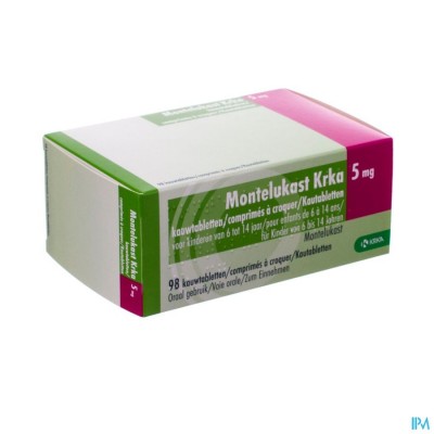 Montelukast Krka 5mg Kauwtabl 98 X 5mg