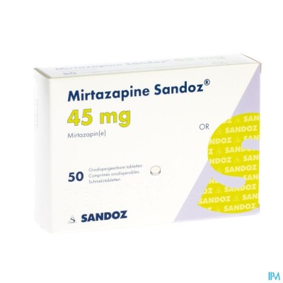 Mirtazapine Sandoz 45mg Orodisp Tabl 50