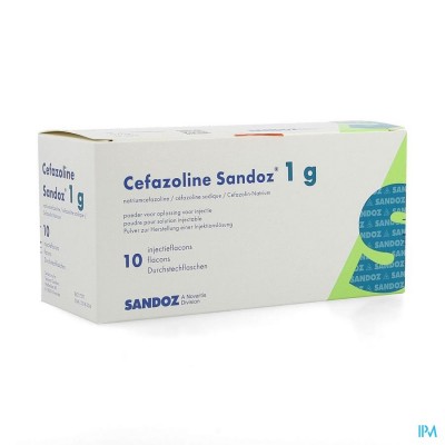 Cefazoline Sandoz 1g Pulv Sol Inj 10 Fl X 1g